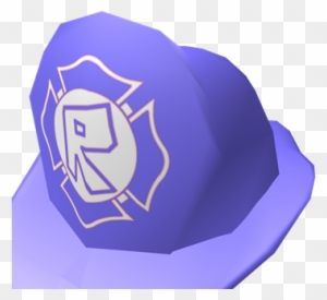 Light Blue/purple Firefighter Helmet - Emblem