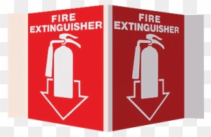 Fire Extinguisher 3d Stand-out Sign - Brooks 3d Rigid 5-inx6-in Fire Extinguisher Arrow Sign
