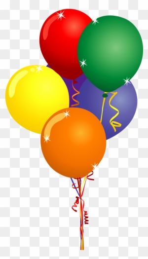 Hot Air Balloon Party Clip Art - Happy Birthday Card Animated