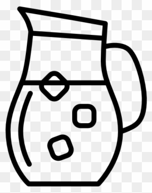 Lemonade Pitcher Free Icon - Water Jar Clipart Black And White