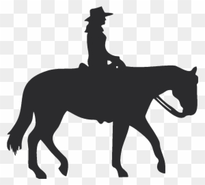 Cowboy On Horse Silhouette