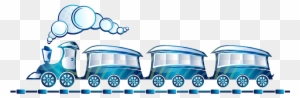 In This Tag We Have “vehicles” As Category In Relation - Long Blue Train Cartoon