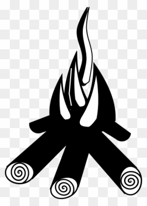 Simple Illustration Of Campfire Vector Icon For - Camp Fire Silhouette Png