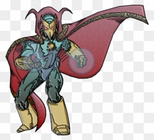 Evil Sorceress Mask Horns Gothic Warrior Stock Illustration - Iron Man Sorcerer Supreme Armor