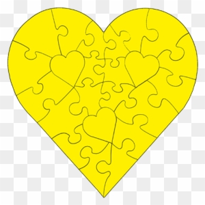 23 Piece Heart Shaped Puzzle - Heart Shaped Puzzles Pieces