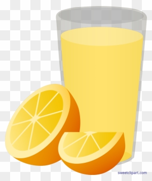 Glass Orange Juice Half Wedge Clip Art Of - Glass Of Orange Juice Clipart