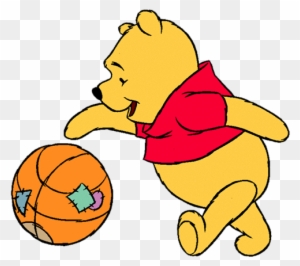 Winnie The Pooh Clipart House - Winnie The Pooh Playing Basketball