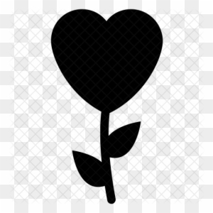 Heart Shaped Flower Icon - Love