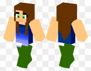 Brown Haired Ombre Blue Shirt And Green Pants Summer - Fictional Character