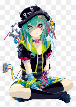 Cyber Goth Anime - Free Transparent PNG Clipart Images Download