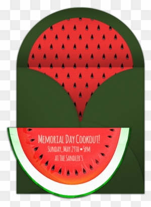 Gotta Love This Whimsical Watermelon Free Online Invitation - Hand Made Invitation Card For Fruit Party