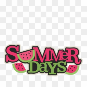 Summer Days Title Svg Scrapbook Cut File Cute Clipart - Free Clipart Summer Days