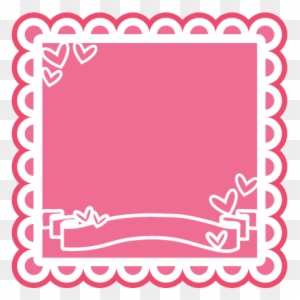 Valentine Banner Overlay Svg Scrapbook Cut File Cute - Valentine Overlay