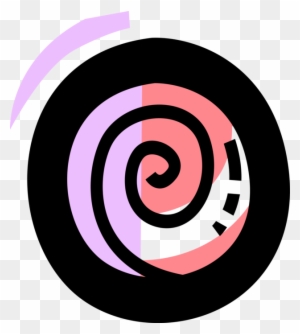 Vector Illustration Of Circular Spiral Sacred Symbol - Circle