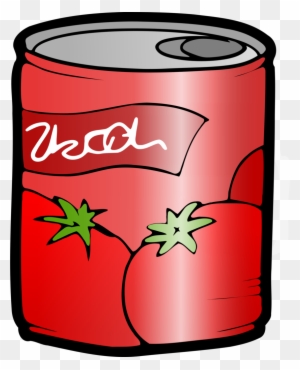 Tomato Juice Can Vector Clipart - Can Food Clip Art