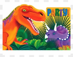 Dinosaur Invitations Invites Envelopes Seals - Birthday Party Dinosaur Party Invitations (8-pack)