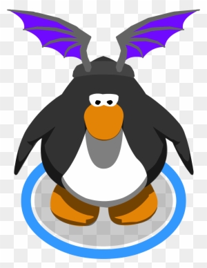 Purple Bat Wings In-game - Club Penguin 10th Anniversary Hat