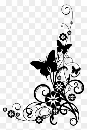 Spring Clipart Black And White Free Download - Flowers Clip Art Black And White Border