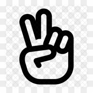 Hand Peace Icon User Interface Gesture Icons In Svg - Peace Sign Hand Icon