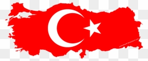 Turkiye Flag On Map 6547 X 2798 By Jestemturk - Shape Of Turkey Country