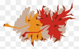 Colorful Fall Leaves Vector Drawing - Drawing