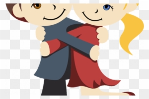Hug Clipart Art - Boy And Girl Hugging Clipart