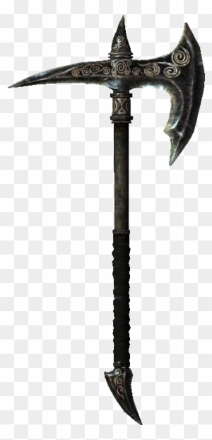 Ebony War Axe - Skyrim Ebony War Axe - Free Transparent PNG Clipart Images  Download