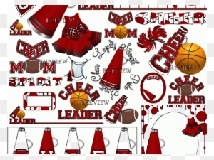 Cheerleading Sayings Cliparts Red And Black Pom Poms Free Transparent Png Clipart Images Download