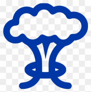 Royal Azure Blue Mushroom Cloud Icon - Mushroom Cloud Icon