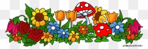 Traditional Kids In Flower Garden Clip Art Think Spring - March Flower Clip Art