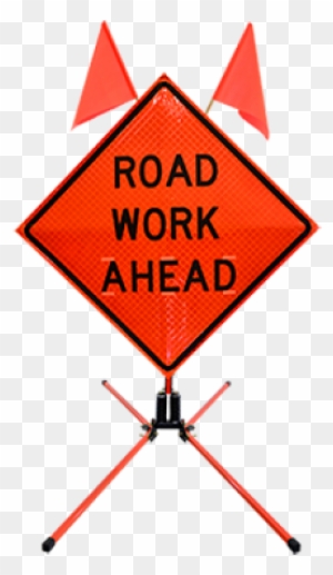 Roll-up Signs - Road Work Ahead Sign
