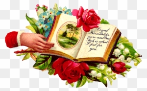 These Are Wonderful Digital Graphics I Created From - Png Open Book And Flower