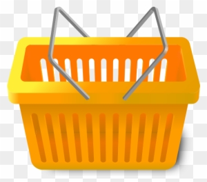 Shopping Cart Light Orange - Shopping Basket Vector Png