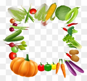 Vegetable Vegetarian Cuisine Fruit Clip Art - Fruit And Vegetables Border Clipart