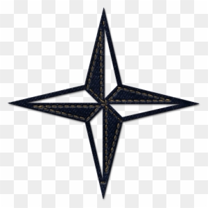 4 Point Nautical Star Clipart - 3d 4 Point Star