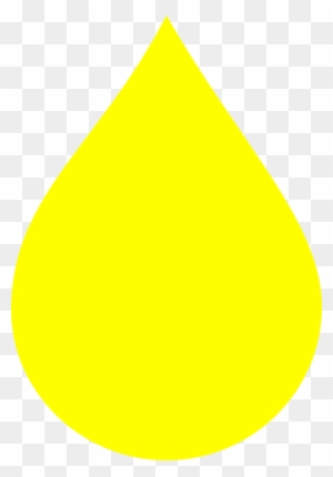 Yellow Water Cliparts - Yellow Raindrop Clipart