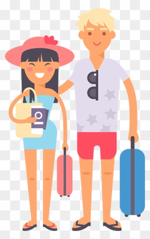 Honeymooners - Couple Travel Icon Png
