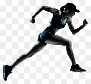 Running Sprint Jogging Woman Clip Art - Person Running Transparent Background