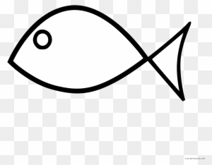 Fish Outline Animal Free Black White Clipart Images - Easy Drawings Of Fishes