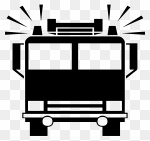 Truck Black And White Fire Truck Clipart Black And - Fire Truck Icon