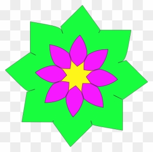 Free Vector Geometric Flower Shape Clip Art - Geometric Shapes Of Flower