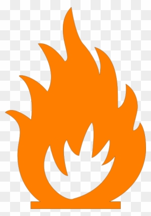 Orange Flames Clip Art At Clker - Fire Symbol