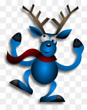Deer Free Dancing Reindeer 3 - Merry Christmas Happy Reindeer Scarf