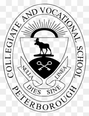 School, Education, Sun, Deer, Shield, Keys, Crest - Peterborough Collegiate And Vocational School