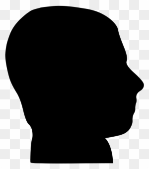 Male Head Silhouette - Silhouette Side View Icon