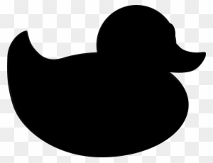 Black Rubber Duck Clip Art - Rubber Duck Silhouette Png