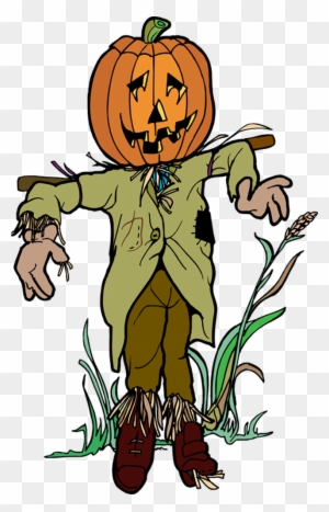 Halloween Pumpkin Scarecrow - Pumpkin Scarecrow Clip Art