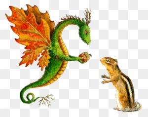 "dragon Art""flower Dragon" "heidi Buck"an Oak Dragon - Fantasy Nature Dragons