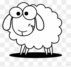 Sheep Outline Animal Free Black White Clipart Images - Sheep Black And White  - Free Transparent PNG Clipart Images Download