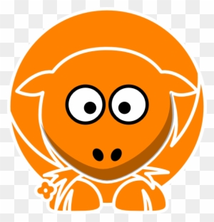 Orange Sheep Svg Clip Arts 576 X 600 Px - Cartoon Rhino